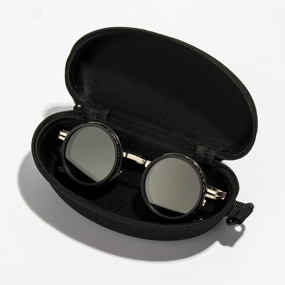 ND2-400 Adjustable Dimming Glasses ND Filter UV400 Polarized Sunglasses With Glasse Case 9 Level Sunglasses Outdoor