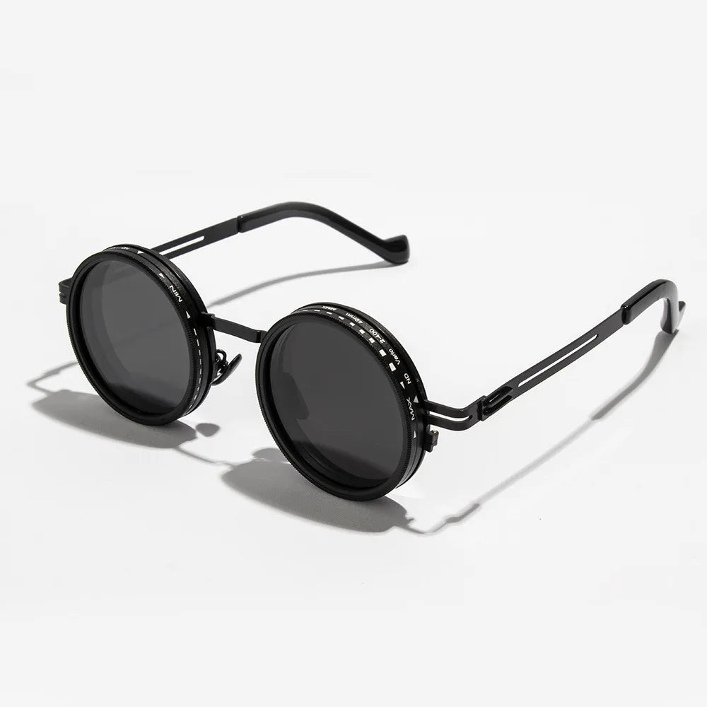 ND2-400 Adjustable Dimming Glasses ND Filter UV400 Polarized Sunglasses With Glasse Case 9 Level Sunglasses Outdoor